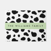 Kuhdruck, Kuhstrümpfe, Schwarz und Weiß, Ihr Name Fußmatte (Vorderseite)