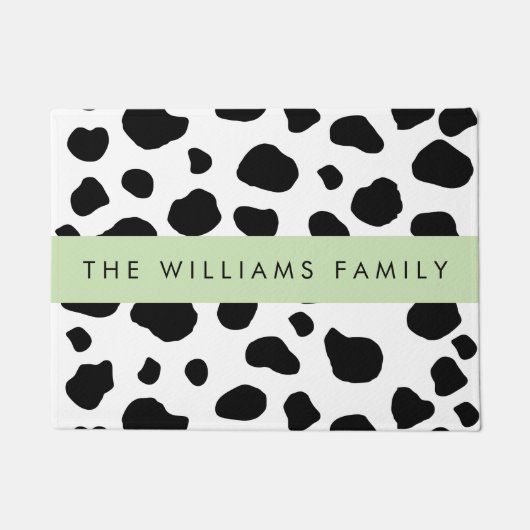 Kuhdruck, Kuhstrümpfe, Schwarz und Weiß, Ihr Name Fußmatte (Vorderseite)
