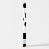 Kuhdruck, Kuhstrümpfe, Schwarz und Weiß, Ihr Name iPhone Hülle (Linke Seite)