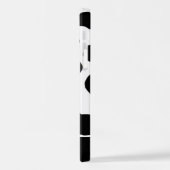 Kuhdruck, Kuhstrümpfe, Schwarz und Weiß, Ihr Name iPhone Hülle (Linke Seite)