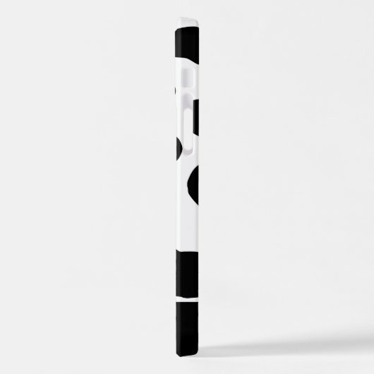 Kuhdruck, Kuhstrümpfe, Schwarz und Weiß, Ihr Name iPhone Hülle (Linke Seite)