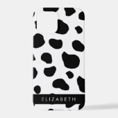 Kuhdruck, Kuhstrümpfe, Schwarz und Weiß, Ihr Name iPhone Hülle (Rückseite)