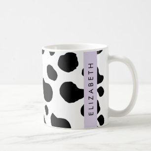 Kuhdruck, Kuhstrümpfe, Schwarz und Weiß, Ihr Name Kaffeetasse