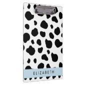 Kuhdruck, Kuhstrümpfe, Schwarz und Weiß, Ihr Name Klemmbrett (Rechts)