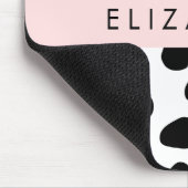 Kuhdruck, Kuhstrümpfe, Schwarz und Weiß, Ihr Name Mousepad (Ecke)
