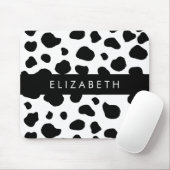 Kuhdruck, Kuhstrümpfe, Schwarz und Weiß, Ihr Name Mousepad (Mit Mouse)