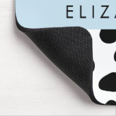 Kuhdruck, Kuhstrümpfe, Schwarz und Weiß, Ihr Name Mousepad (Ecke)