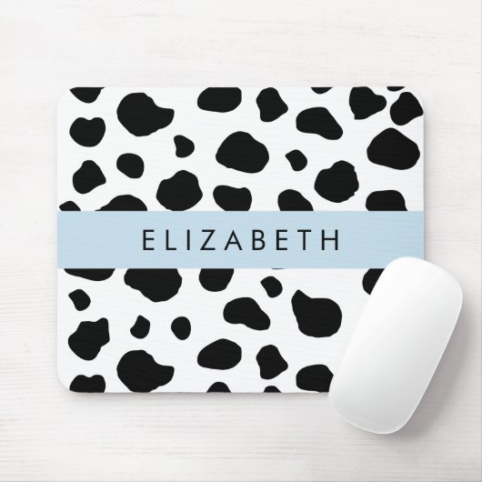 Kuhdruck, Kuhstrümpfe, Schwarz und Weiß, Ihr Name Mousepad (Mit Mouse)