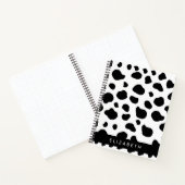 Kuhdruck, Kuhstrümpfe, Schwarz und Weiß, Ihr Name Notizblock (Innenseite)