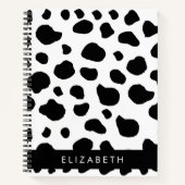 Kuhdruck, Kuhstrümpfe, Schwarz und Weiß, Ihr Name Notizblock (Vorderseite)