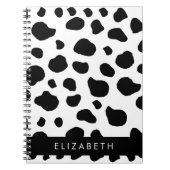 Kuhdruck, Kuhstrümpfe, Schwarz und Weiß, Ihr Name Notizblock (Vorderseite)