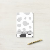 Kuhdruck, Kuhstrümpfe, Schwarz und Weiß, Ihr Name Post-it Klebezettel (Auf Schreibtisch)