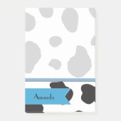 Kuhdruck, Kuhstrümpfe, Schwarz und Weiß, Ihr Name Post-it Klebezettel (Vorderseite)