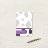 Kuhdruck, Kuhstrümpfe, Schwarz und Weiß, Ihr Name Post-it Klebezettel (Auf Schreibtisch)