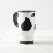 Kuhdruck, Kuhstrümpfe, Schwarz und Weiß, Ihr Name Reisebecher (Vorderseite Links)