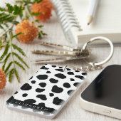 Kuhdruck, Kuhstrümpfe, Schwarz und Weiß, Ihr Name Schlüsselanhänger (Vorderseite rechts)