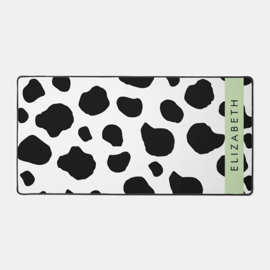 Kuhdruck, Kuhstrümpfe, Schwarz und Weiß, Ihr Name Schreibtischunterlage (Vorderseite)