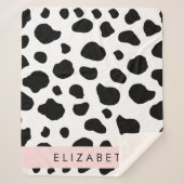 Kuhdruck, Kuhstrümpfe, Schwarz und Weiß, Ihr Name Sherpadecke (Vorderseite)