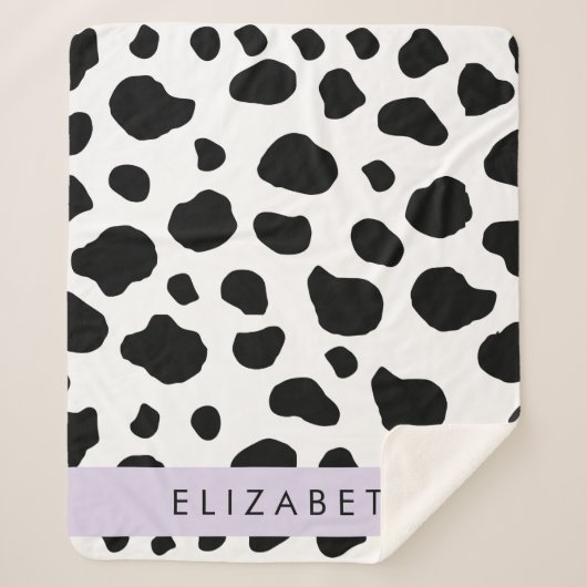 Kuhdruck, Kuhstrümpfe, Schwarz und Weiß, Ihr Name Sherpadecke (Vorderseite)