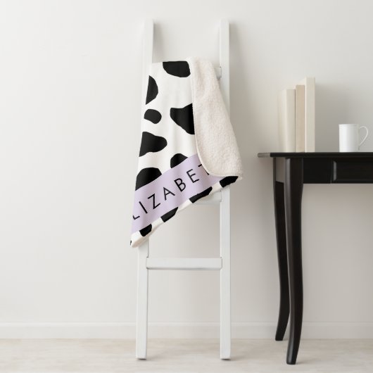 Kuhdruck, Kuhstrümpfe, Schwarz und Weiß, Ihr Name Sherpadecke (Beispiel)