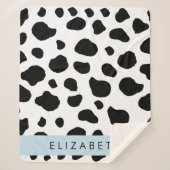 Kuhdruck, Kuhstrümpfe, Schwarz und Weiß, Ihr Name Sherpadecke (Vorderseite)