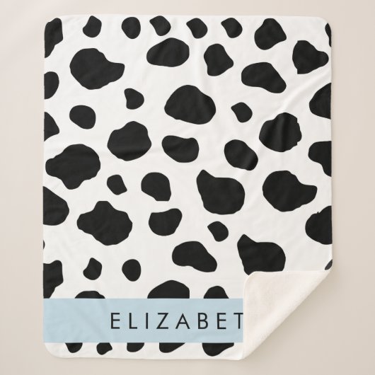 Kuhdruck, Kuhstrümpfe, Schwarz und Weiß, Ihr Name Sherpadecke (Vorderseite)