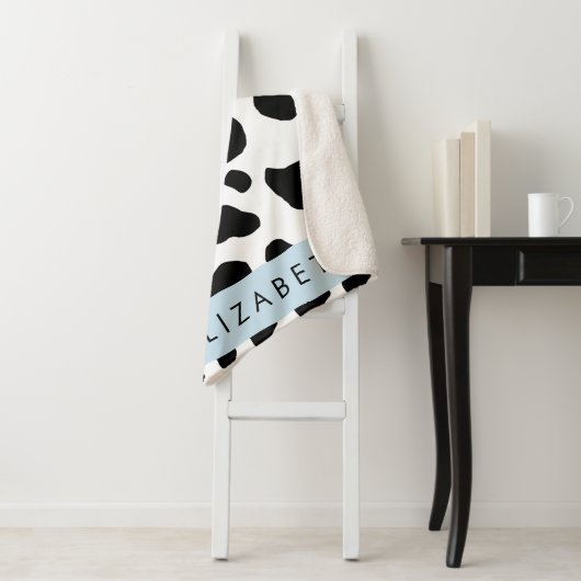 Kuhdruck, Kuhstrümpfe, Schwarz und Weiß, Ihr Name Sherpadecke (Beispiel)