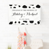 Kuhdruck, Kuhstrümpfe, schwarz-weiß, Hochzeit Banner (Insitu)