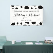 Kuhdruck, Kuhstrümpfe, schwarz-weiß, Hochzeit Banner (Messeveranstaltung)