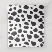 Kuhdruck, Kuhstrümpfe, schwarz-weiß, Hochzeit Platzkarte (Innenseite Aufgefaltet)