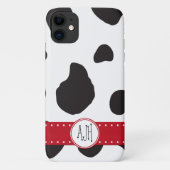 Kuhdruck, Kuhstrümpfe, schwarz-weiß, Monogramm Case-Mate iPhone Hülle (Rückseite)