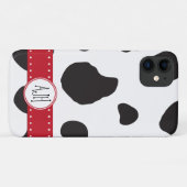 Kuhdruck, Kuhstrümpfe, schwarz-weiß, Monogramm Case-Mate iPhone Hülle (Rückseite (Horizontal))