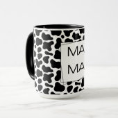 Kuhdruck-MAMA-Kursive-Lettern Tasse (Vorderseite Links)