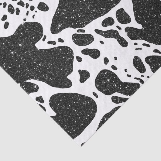 Kuhdruck mit Glitzer Seidenpapier (Ausschnitt)