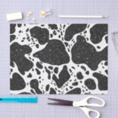 Kuhdruck mit Glitzer Seidenpapier (Handwerk)