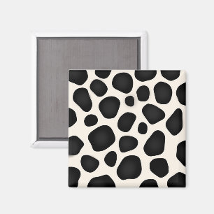 Kuhdruck mit schwarzen und weißen Flecken Magnet