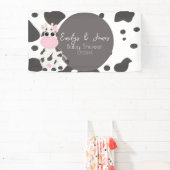 Kuhdruck-Muster-Baby-Party  Banner (InSitu)