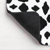 Kuhdruck Schwarz und Weiß Mousepad (Ecke)