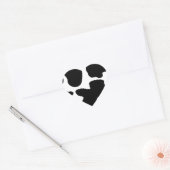 Kuhdruckmuster Herz-Aufkleber (Umschlag)