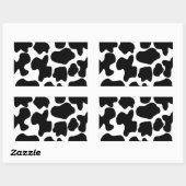 Kuhdruckmuster Rechteckiger Aufkleber (Blatt)