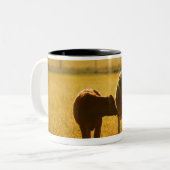 Kühe an der Weide Zweifarbige Tasse (Vorderseite Links)