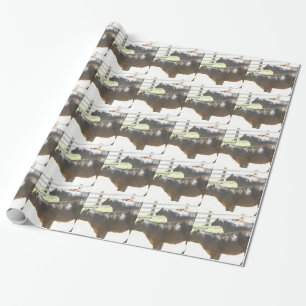 Kühe auf der Ranch Geschenkpapier