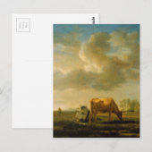 Kühe auf der Wiese von Adriaen van de Velde Postkarte (Vorne/Hinten)