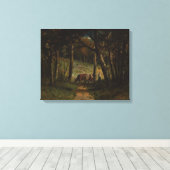 Kühe auf Forstweg - Edward Banister Leinwanddruck (Insitu (Holzboden))