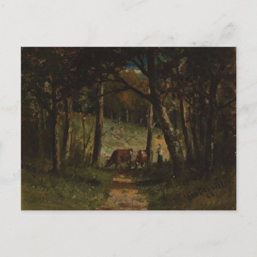 Kühe auf Forstweg - Edward Banister Postkarte (Vorderseite)