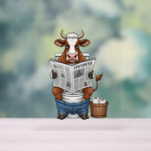 Kühe auf Toilette , Landwirtschafts- und Tierzucht Acrylschild (Neutral)