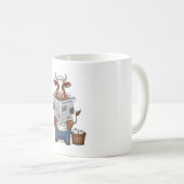 Kühe auf Toilette , Landwirtschafts- und Tierzucht Kaffeetasse (VorderseiteRechts)
