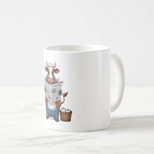 Kühe auf Toilette , Landwirtschafts- und Tierzucht Kaffeetasse (VorderseiteRechts)