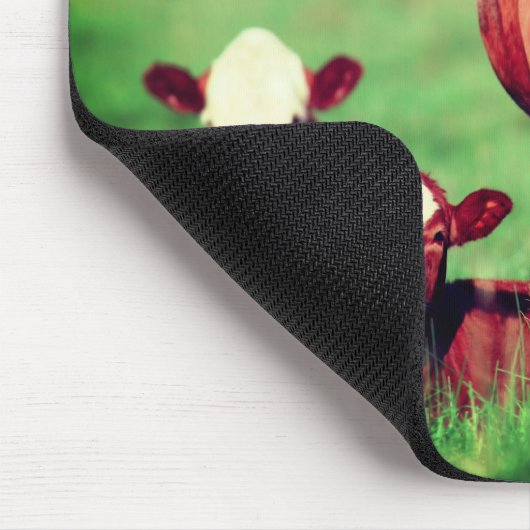 Kühe auf Weide Mousepad (Ecke)