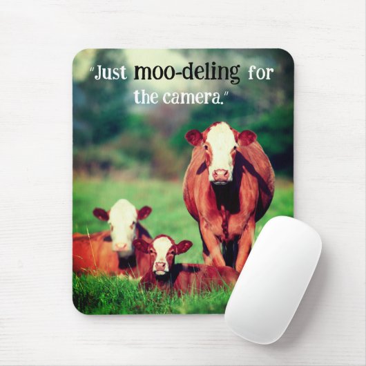 Kühe auf Weide Mousepad (Mit Mouse)